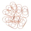 100pcs Rose Gold Star Paper Clips Slip Resistance Rust Prevention