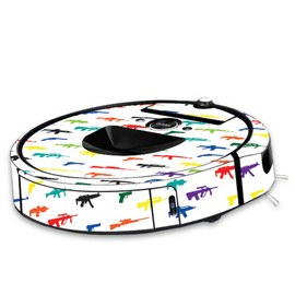 MightySkins Skin Compatible with iRobot Roomba i7 Robot Vacuum - Fun Guns | Protective, Durable, and Unique Vinyl Decal wrap Cover | Easy to Apply, Remove, and Change Styles | Made in The USA