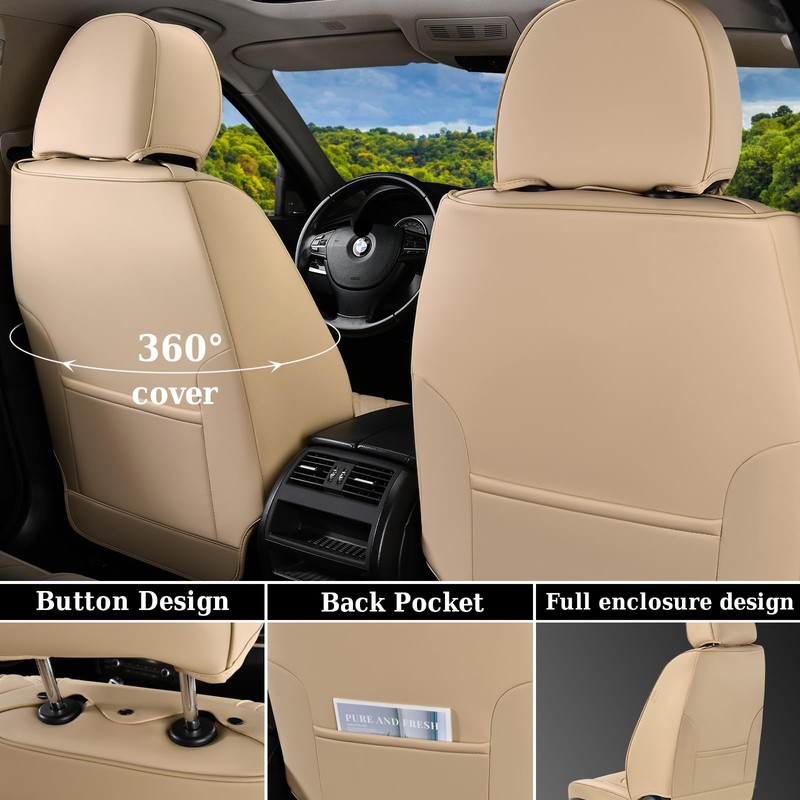 Coverado Front Seat Covers, Car Seat Covers Front Seats, Nappa