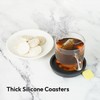 Carrotez Thick Silicone Coasters for Drinks, Round Bulky Cup Coasters