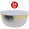Lillian Collection Shimmer Plastic Serving Bowls - 24 Oz, White,