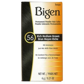 Bigen Permanent Powder Hair Color 56 Medium Brown 1 ea (Pack of 12)