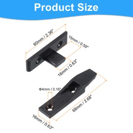 uxcell 5 PCS Plastic Fitting Furniture Panel, Joint Bracket, Push-On Clips Corner Buckle with Screws for Cabinet Roman Column Connection
