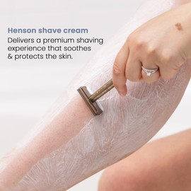 Henson Shaving Shave Cream For Men and Women - Formulated Safe For Sensitive Skin - Rich, Nourishing Lather That Protects Against Irritation, Cuts, Razor Burns - 3.4 fl oz