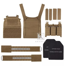 KRYDEX FCPC V5 Tactical Plate Carrier Tegris Assault Cummerbund KTAR Front Flap - Coyote Brown