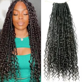 Pre-Looped Crochet Dreadlocks With Rheanna Human Hair Curls Curly Ends Body Wave Human Hair Goddess Locs Crochet Hair