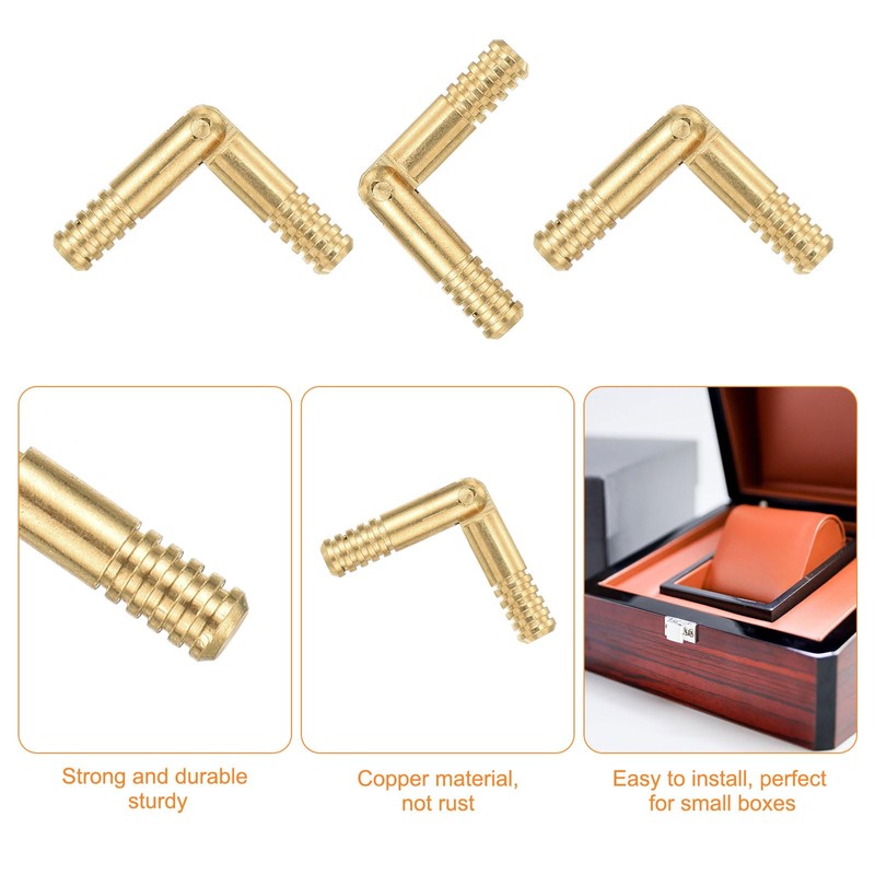 sourcing map 12Pcs Invisible Brass Barrel Hinge, 30x4mm Concealed Hinges,