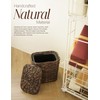 5 Liters Wicker Waste Basket with Lid - Water Hyacinth