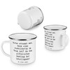 Mr. & Mrs. Panda Camping Emaille Tasse Spruch Woran erkennt