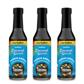 Coconut Secret Organic Coconut Aminos, 8oz Original 3 Pack. Soy Free, Low Sodium Coco Liquid Aminos for Stir Fry Sauce, Marinades, Dressings, and Dipping. USDA Organic, Gluten-Free