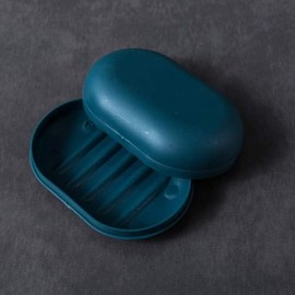Blue Portable Soap Dish Travel Soap Box Soap Container with Lid Dish Shower Soap Box Travel Soap Case with Lid Plastic Soap Box Container Holder Leakproof Soap Box Soap Holder Holders and Dispensers