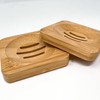 Kandid Square Bamboo Soap Dish - Draining Soap Dish For
