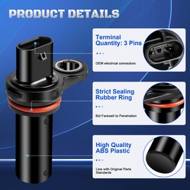 5033307AA Crankshaft Position Sensor Compatible with 09-2017 Dodge Journey, 08-2014 Avenger, 07-2012 Caliber, 2011-2014 Chrysler 200, 07-2017 Jeep Compass Patriot L4 2.0L 2.4L 5033307AB, 5033307AC