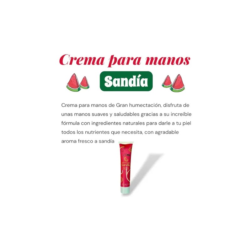 Crema Para Manos Humectante Suavizante Sandía Arabela 120g