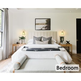 Shenmoyl Vintage Wall Sconces with Green Stripe Glass Lampshade 180 Degree Adjustable Brass Sconces Hradwired Modern Wall Lighting Fixture with Switch for Bedside Bedroom Doorway