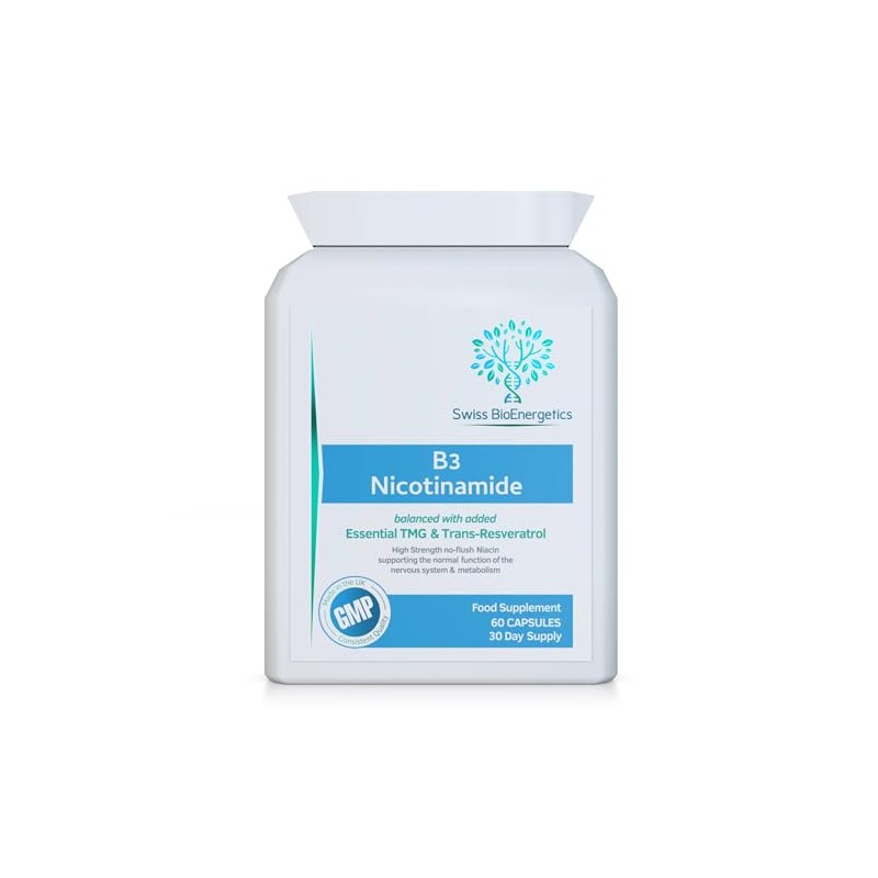 Vitamin B3 Nicotinamide - High Strength no Flush Niacin -