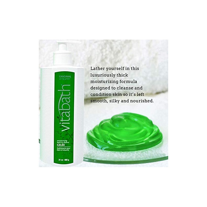 Vitabath Original Spring Green Moisturizing Bath & Shower Gelee-32 oz