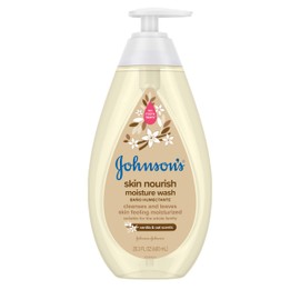 Johnson's Baby Johnson's Skin Nourishing Moisture Baby Body Wash With Vanilla & Oat Scents, Hypoallergenic & Tear Free Baby Bath Wash, Paraben-, Dye-, Sulfate & Phthalate-Free, 20.3 fl. oz