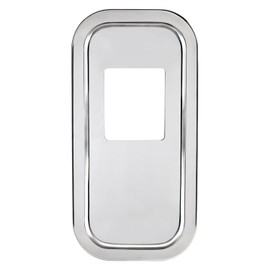 United Pacific 21732 Transmission Shift Lever Plate Base Cover, Stainless Steel, 5.75" x 4.75" Opening, for Peterbilt