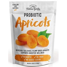 Nature's Garden Probiotic Apricots - Probiotic Dried Fruit, Plump Dried Apricots, Gluten-Free, Dairy-Free, Vegan – Bulk 40 Oz Bag (Pack of 1)