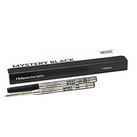 Montblanc 116190 (128211) Ballpoint Pen Refill, Medium, Medium Point, 2 Pieces, Mystery Black