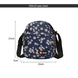 HSAJS Shoulder Bag Women's Printed Nylon Crossbody Bag Multi Pocket Messenger Bag Adjustable Wide Small Purse Handbag Travel Bag for Travel Sports & Leisure, blue