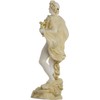 Apollo God of Music Poetry Art Gold Tone Alabaster Statue