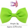 Hot Pink Hair Bows Clips Slides Grips 2.7" inch Soft
