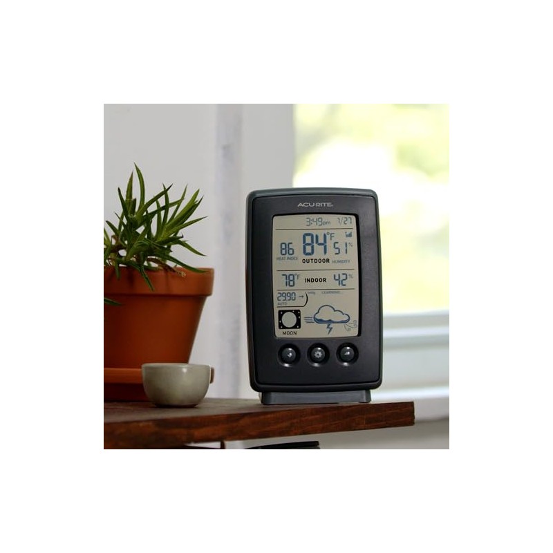 AcuRite Digital Weather Forecaster with Indoor/Outdoor Temperature, Humidity, and Moon