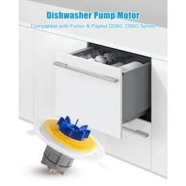 524185P Dishwasher Pump Motor Compatible with Fisher & Paykel, Motor Rotor Assembly Replace PD00057833 524307P 525884 FP-525884P 819409 AP6791636 525884P FP-524185P FP-524185P