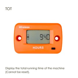 Jayron Digital Wireless Hour Meter,Vibration activation,Programmable maintenance reminder,Resettable Job Timer,User Lock,for Generator Marine ATV Lawn Mower Motor and Equipment that vibrates at work