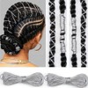 Sliver Dreadlock Braids Hair Accessories, 2 Pieces 5M Braiding Hair