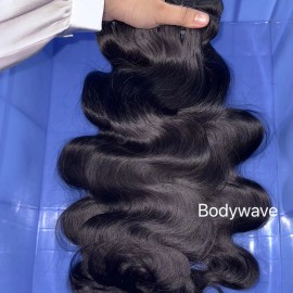 US Stock Real Raw Human Hair Bundle Straight /bodyWave/ Wave Curly/ Natural Wave/ Burmese Curly Hair Cut From One Donorstyle: Bodywave 1bundle, color: natural black, Stretched Length: 30 inches