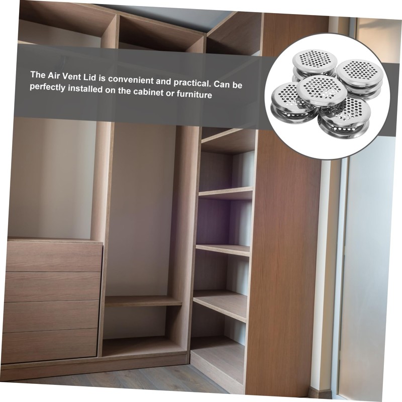 COHEALI 20Pcs Stainless Steel Round Air Vents Circular Soffit Vent