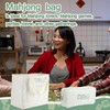 SilTriangle 2 Pcs Embroidered Mahjong Canvas Tote (large & Extra