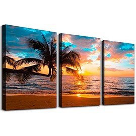 Print Artwork Blue Ocean Sea Wall Art - Ephany Art - Canvas Prints Picture Seaview Bottom View Beneath Surface Pictures Painting On Canvas Modern Seascape Home Office Decor