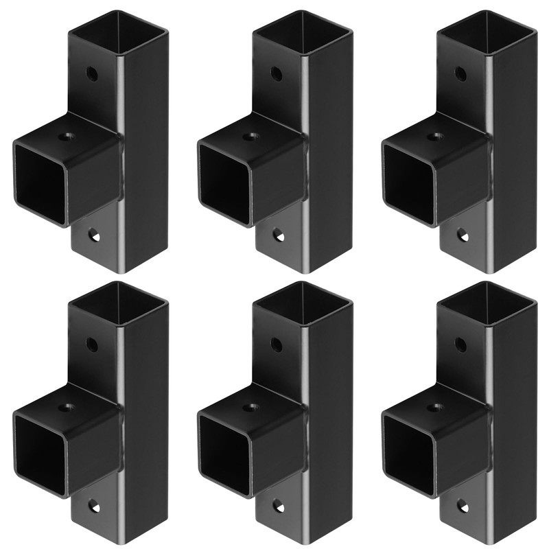 6 Pack 1" x 1" Black T Shape Square Tubing
