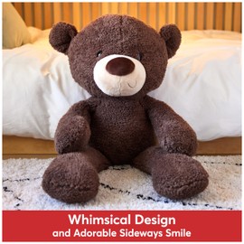 GUND Fuzzy Teddy Bear, Premium Stuffed Animal for Ages 1 and Up, Chocolate Brown, 13.5”