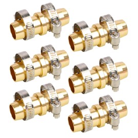 Garden Hose Repair Kit - 6 Pack Connectors with Clamps