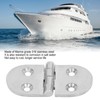 4PCS Door Hinge Silver 4 Holes 316 Stainless Steel Oval