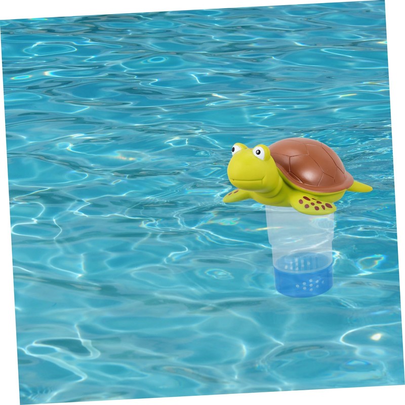 CAXUSD 1pc Cartoon Turtle Pool Dispenser Floater Accessory for Water