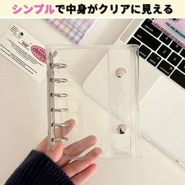 ATAK Girl Sealing Pad with Mini Seal Pad & Refill, Transparent, A7, Clear Binder (Silver)