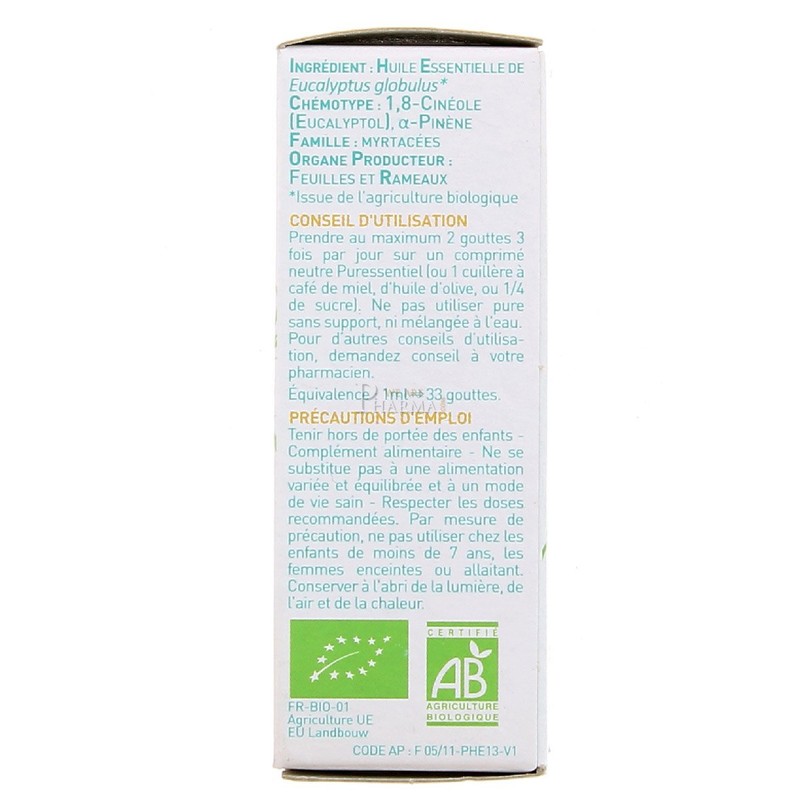 Puressentiel - Ätherisches Öl Eukalyptus globulus Bio 10 ml -