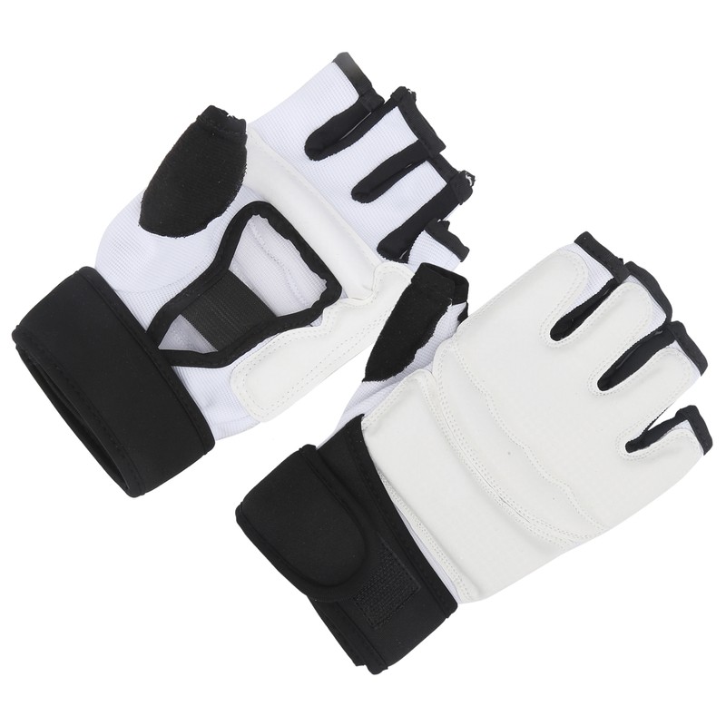 1 Pair 180‑185mm Half Finger Punch Bag Training Gloves Boxing