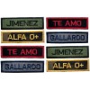 Parche Portanombre Personalizado Varios Colores Velcro