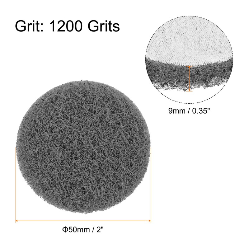 sourcing map 12pcs Scrubber Scouring Pads 1200 Grits 3 Inch