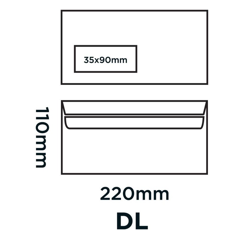 Blake TS-130129 DL Purely Everyday Self Seal Envelope, 80gsm, 110mm