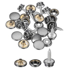 QUARKZMAN Pack of 10 Canvas Snap Kit, Fixing Tool, Marine Grade Boat Canvas Snaps, Heavy Duty Snap for Furniture, Canvas, Tent Boats, Metallic Black