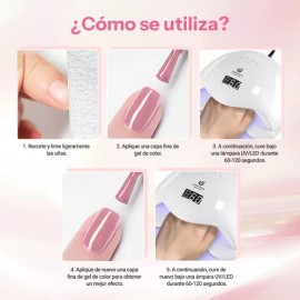 Kit De Gel Semipermanentes 3 En 1 Esmalte De Uñas Coldrose                                                                                            