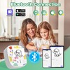 XenGro XenGro Mini Portable Sticker Printer, Mini Thermal Printer with 3 Rolls Paper, Bluetooth Inkless Printpods, Pocket Label Maker Suitable for Creative Kids DIY, Diaries, Photos, Study Notes -White